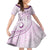 Pasifika Festival Kid Short Sleeve Dress Tribal Pattern Lilac Version LT01 KID Purple - Polynesian Pride