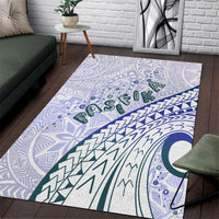 Pasifika Festival Area Rug Tribal Pattern Violet Version