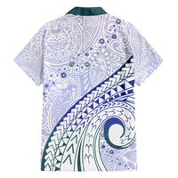 Pasifika Festival Family Matching Tank Maxi Dress and Hawaiian Shirt Tribal Pattern Violet Version LT01 - Polynesian Pride