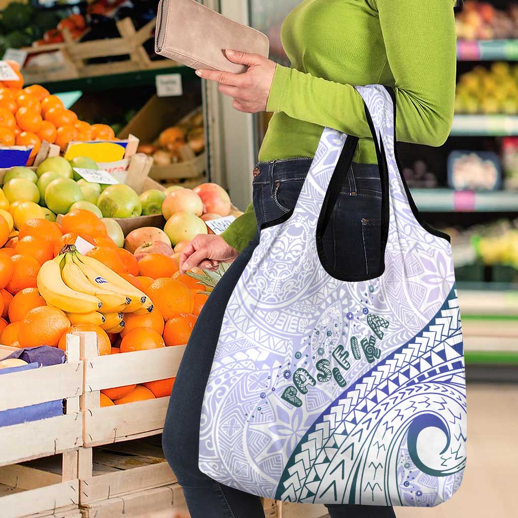 Pasifika Festival Grocery Bag Tribal Pattern Violet Version