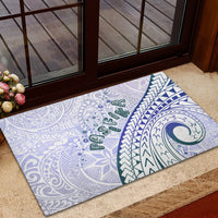 Pasifika Festival Rubber Doormat Tribal Pattern Violet Version