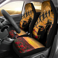 ANZAC Day 2024 Car Seat Cover Silver Fern With A Trumpet Soldier