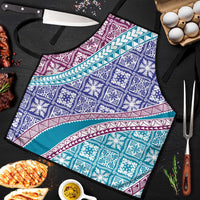 Hawaiian Quilt Pattern Apron Purple Blue Color Mixed LT01 Purple - Polynesian Pride