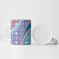 Hawaiian Quilt Pattern Ceramic Mug Purple Blue Color Mixed LT01 - Polynesian Pride
