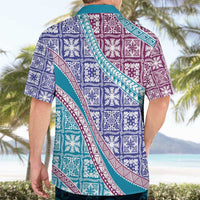 Hawaiian Quilt Pattern Hawaiian Shirt Purple Blue Color Mixed LT01 - Polynesian Pride