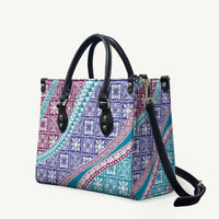 Hawaiian Quilt Pattern Leather Bag Purple Blue Color Mixed LT01 Purple - Polynesian Pride