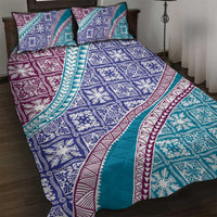 Hawaiian Quilt Pattern Quilt Bed Set Purple Blue Color Mixed LT01 Purple - Polynesian Pride