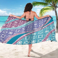 Hawaiian Quilt Pattern Sarong Purple Blue Color Mixed LT01 - Polynesian Pride