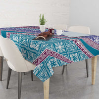 Hawaiian Quilt Pattern Tablecloth Purple Blue Color Mixed LT01 - Polynesian Pride