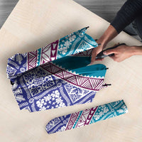 Hawaiian Quilt Pattern Umbrella Purple Blue Color Mixed LT01 - Polynesian Pride