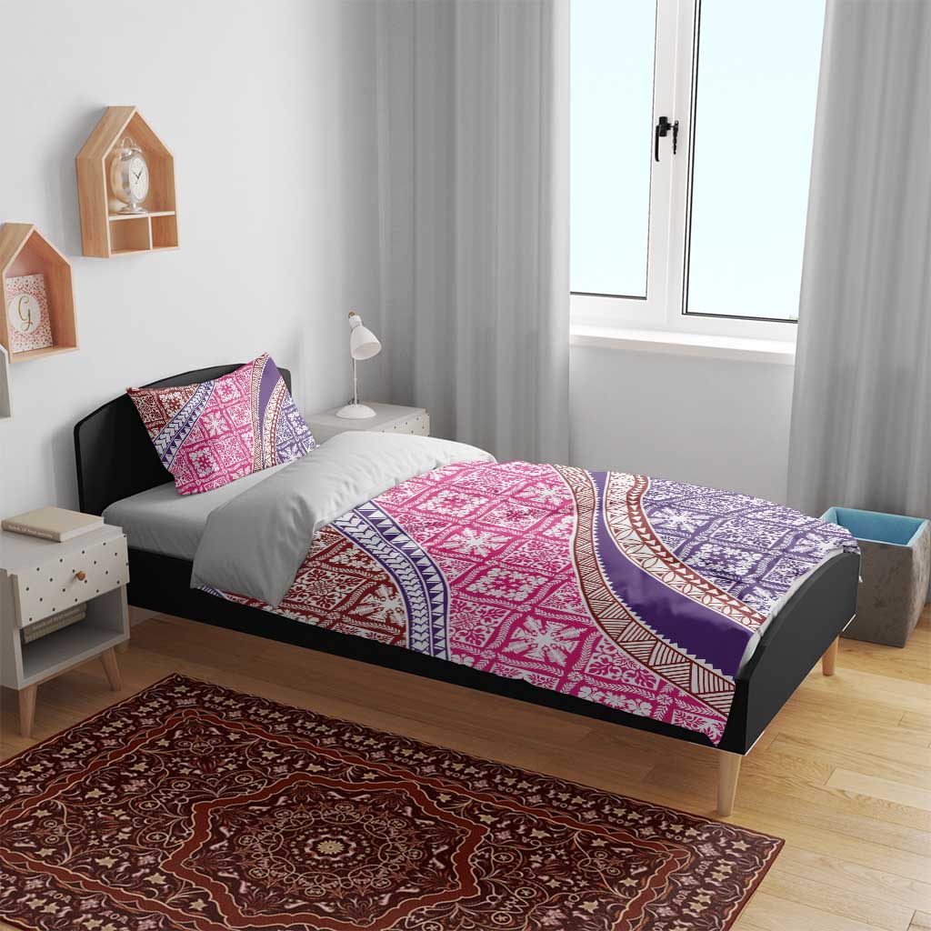 Hawaiian Quilt Pattern Bedding Set Sweet Color Mixed - Polynesian Pride