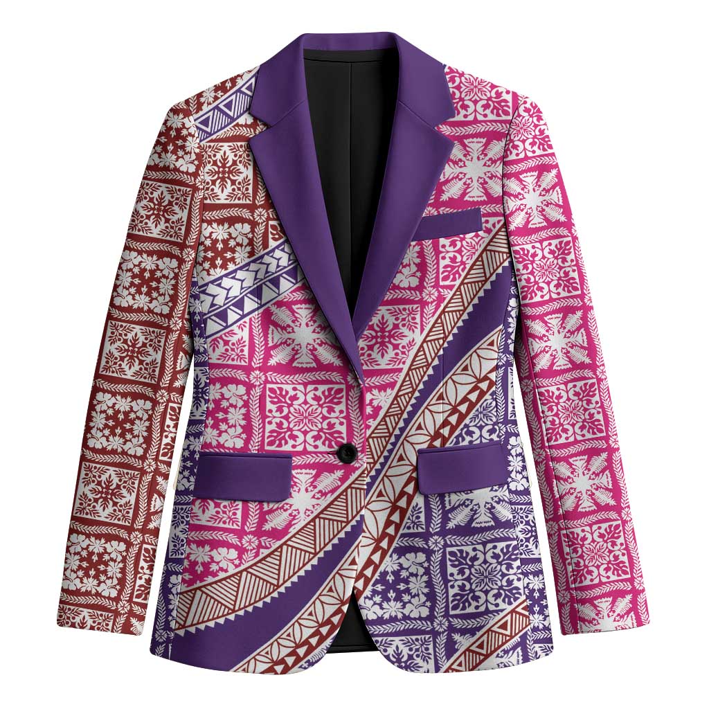 Hawaiian Quilt Pattern Blazer Sweet Color Mixed - Polynesian Pride