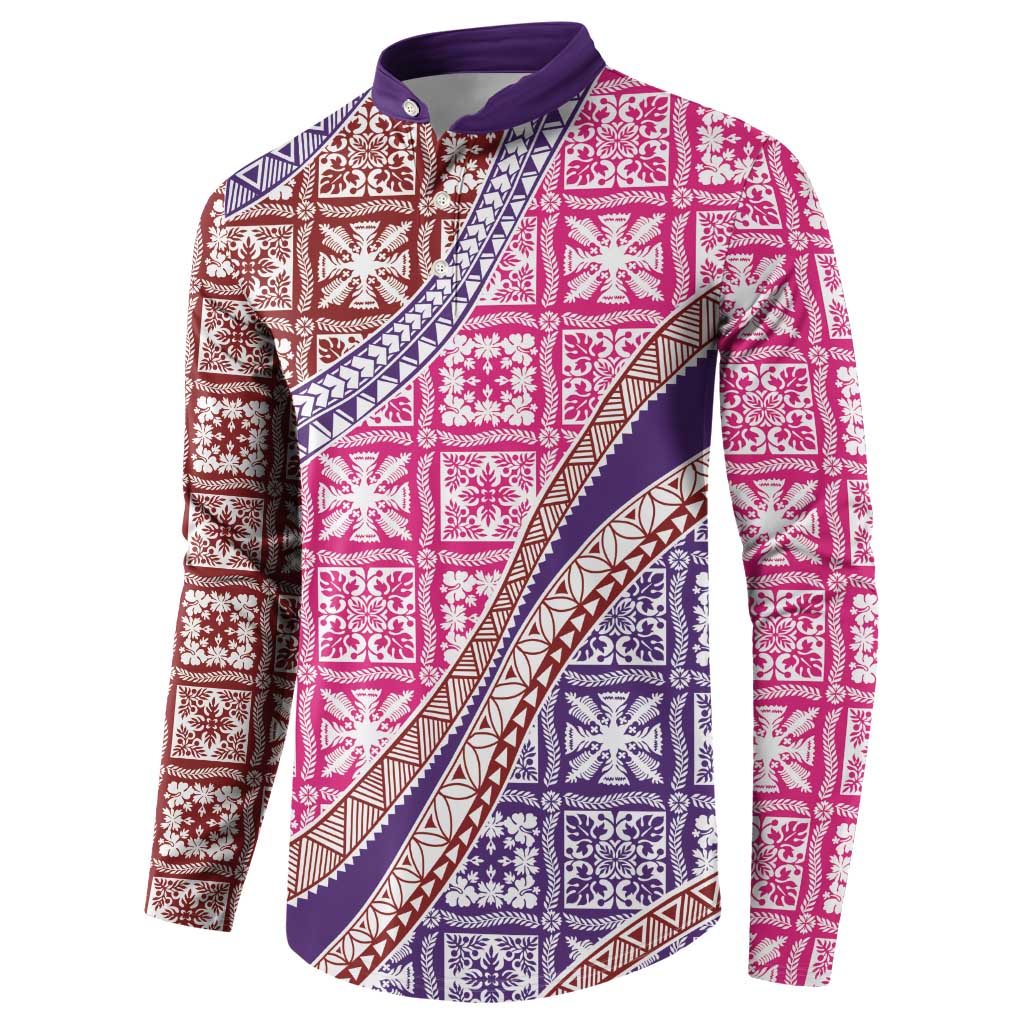 Hawaiian Quilt Pattern Button Sweatshirt Sweet Color Mixed LT01 - Polynesian Pride
