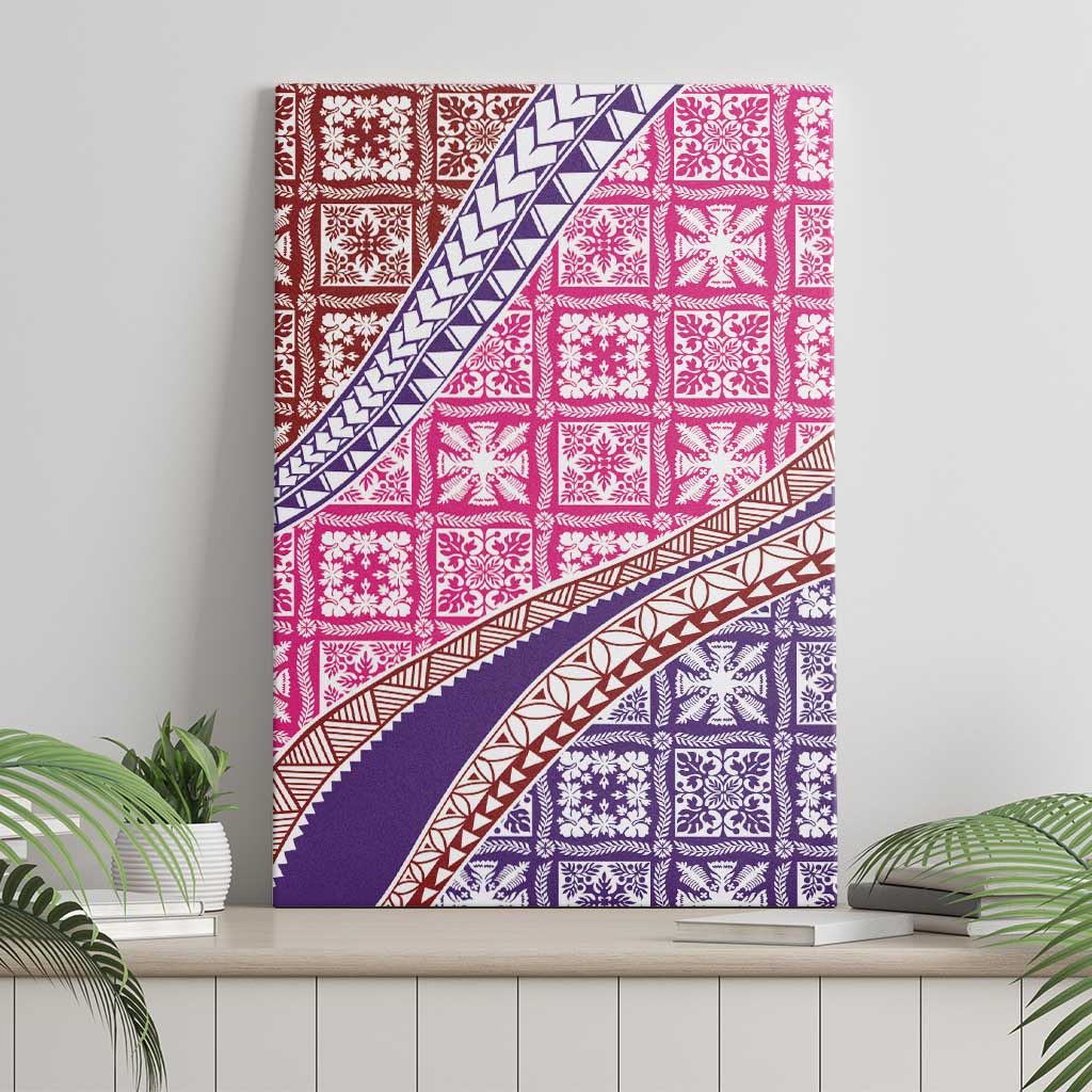 Hawaiian Quilt Pattern Canvas Wall Art Sweet Color Mixed LT01 - Polynesian Pride