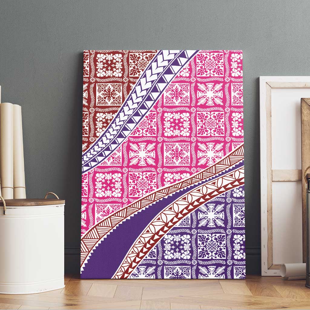 Hawaiian Quilt Pattern Canvas Wall Art Sweet Color Mixed LT01 - Polynesian Pride