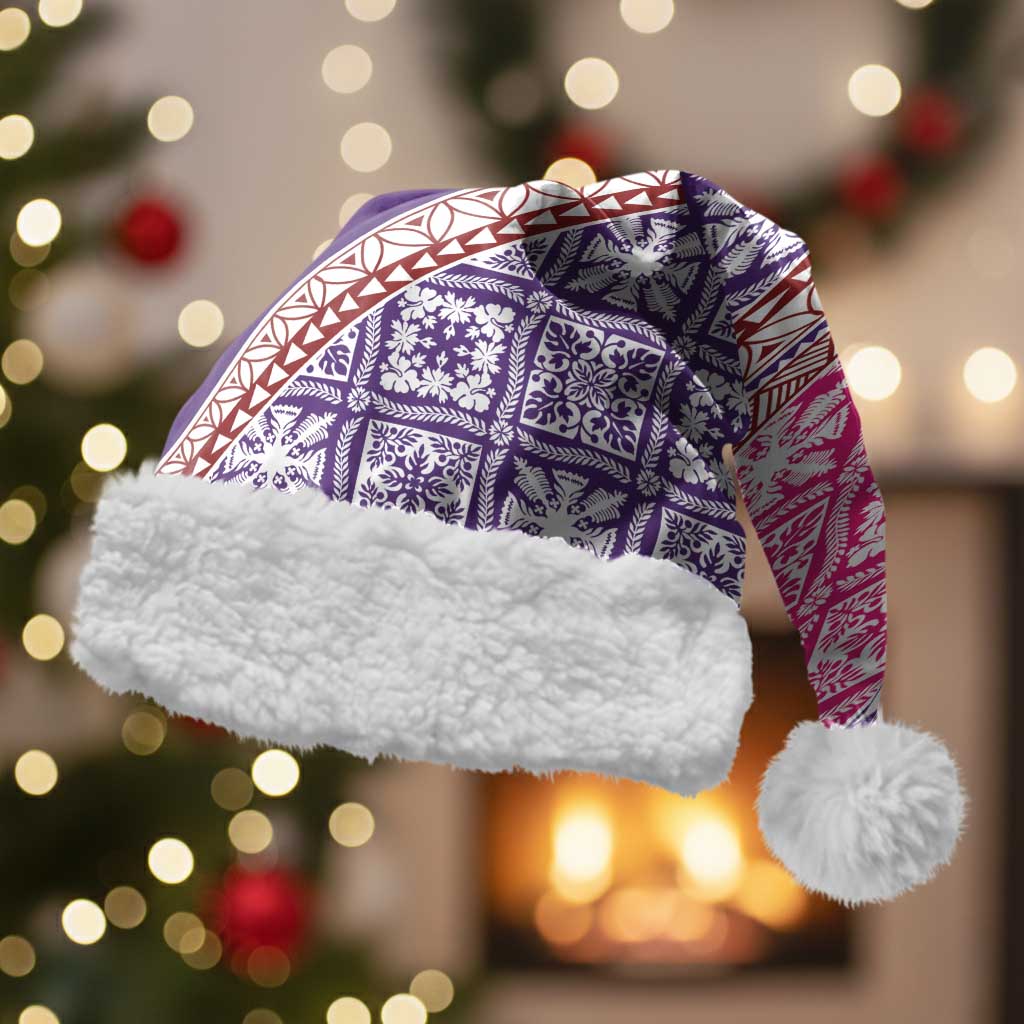 Hawaiian Quilt Pattern Christmas Santa Hat Sweet Color Mixed - Polynesian Pride