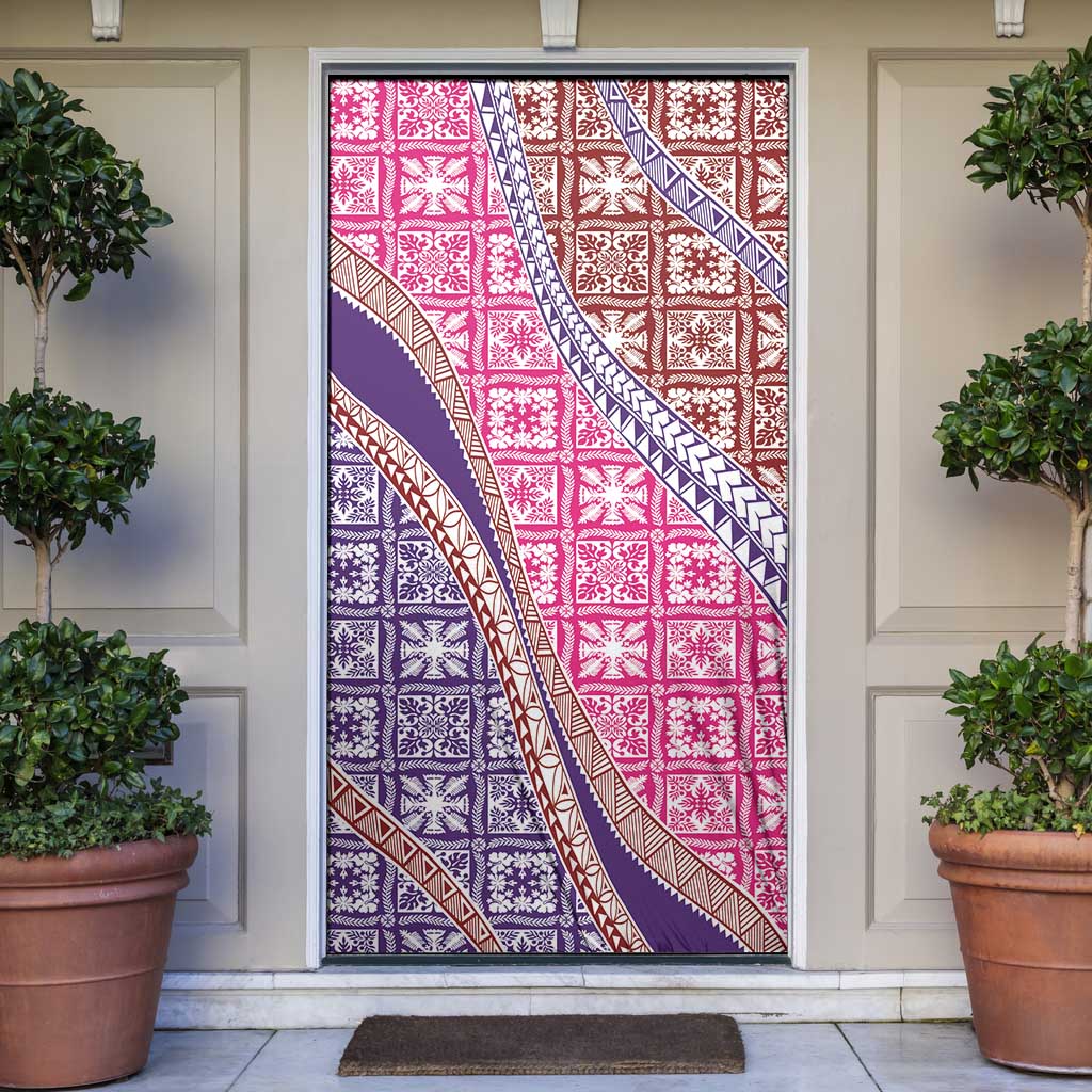 Hawaiian Quilt Pattern Door Cover Sweet Color Mixed LT01 Pink - Polynesian Pride