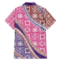 Hawaiian Quilt Pattern Family Matching Long Sleeve Bodycon Dress and Hawaiian Shirt Sweet Color Mixed LT01 - Polynesian Pride