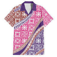 Hawaiian Quilt Pattern Family Matching Puletasi and Hawaiian Shirt Sweet Color Mixed - Polynesian Pride