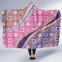 Hawaiian Quilt Pattern Hooded Blanket Sweet Color Mixed LT01 One Size Pink - Polynesian Pride