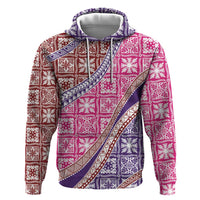 Hawaiian Quilt Pattern Hoodie Sweet Color Mixed - Polynesian Pride