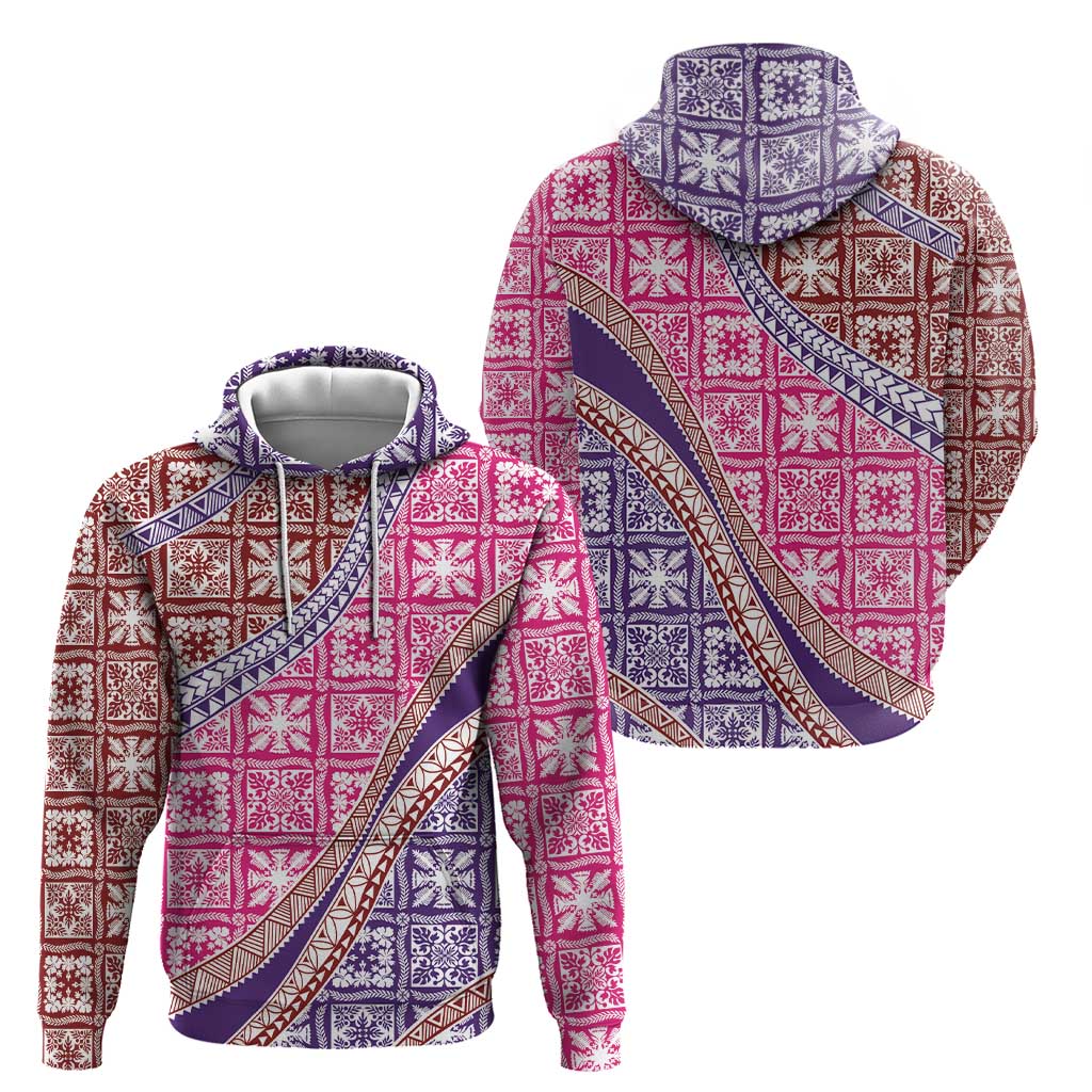 Hawaiian Quilt Pattern Hoodie Sweet Color Mixed - Polynesian Pride