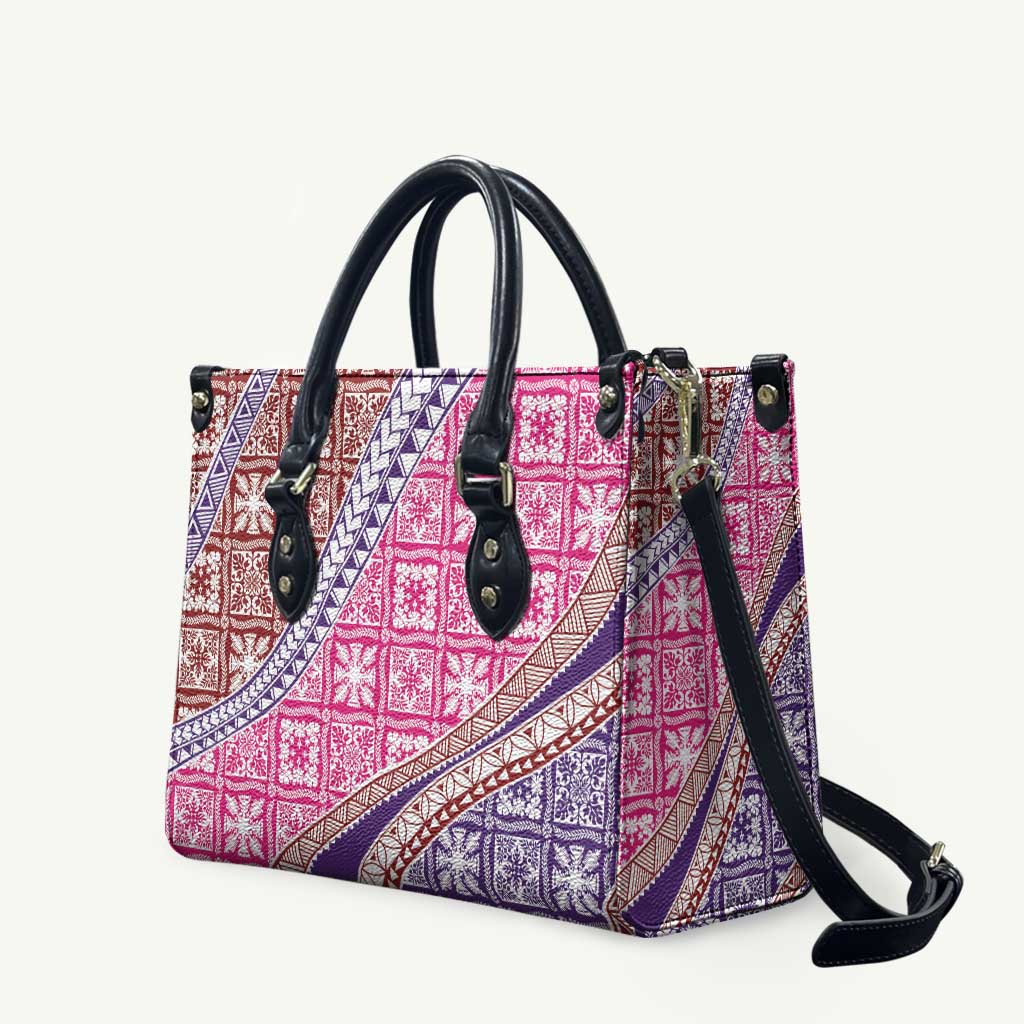 Hawaiian Quilt Pattern Leather Bag Sweet Color Mixed LT01 Pink - Polynesian Pride