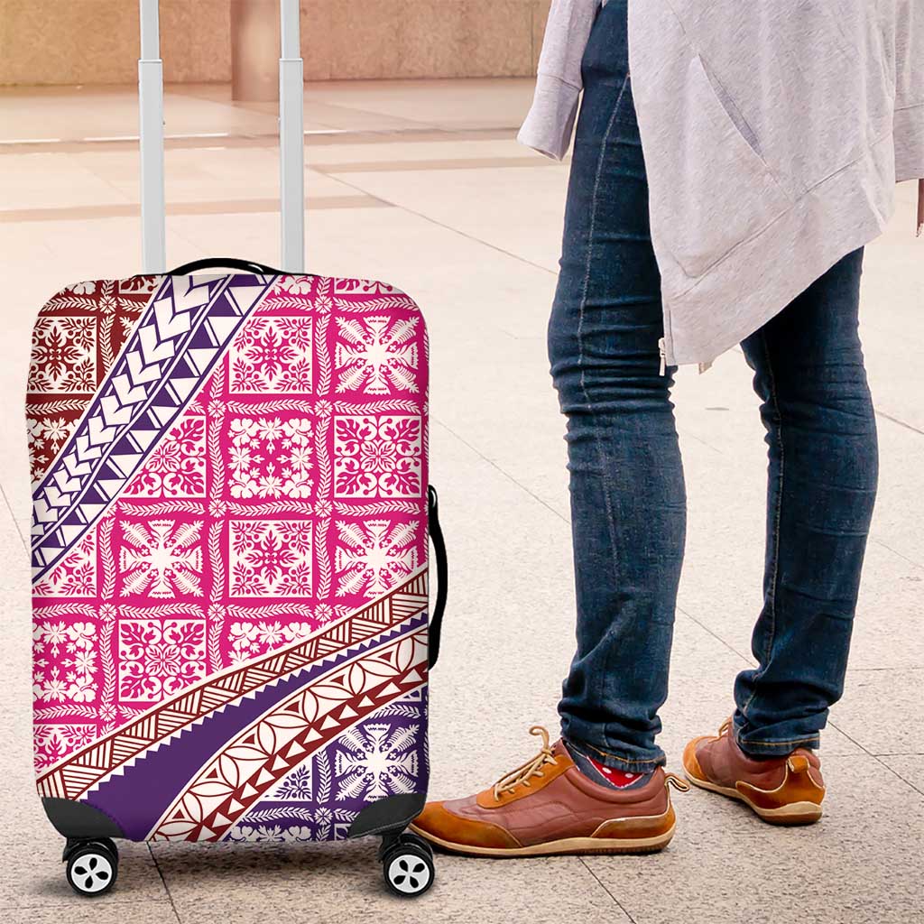 Hawaiian Quilt Pattern Luggage Cover Sweet Color Mixed LT01 Pink - Polynesian Pride