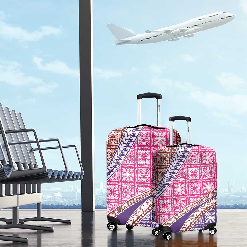 Hawaiian Quilt Pattern Luggage Cover Sweet Color Mixed - Polynesian Pride