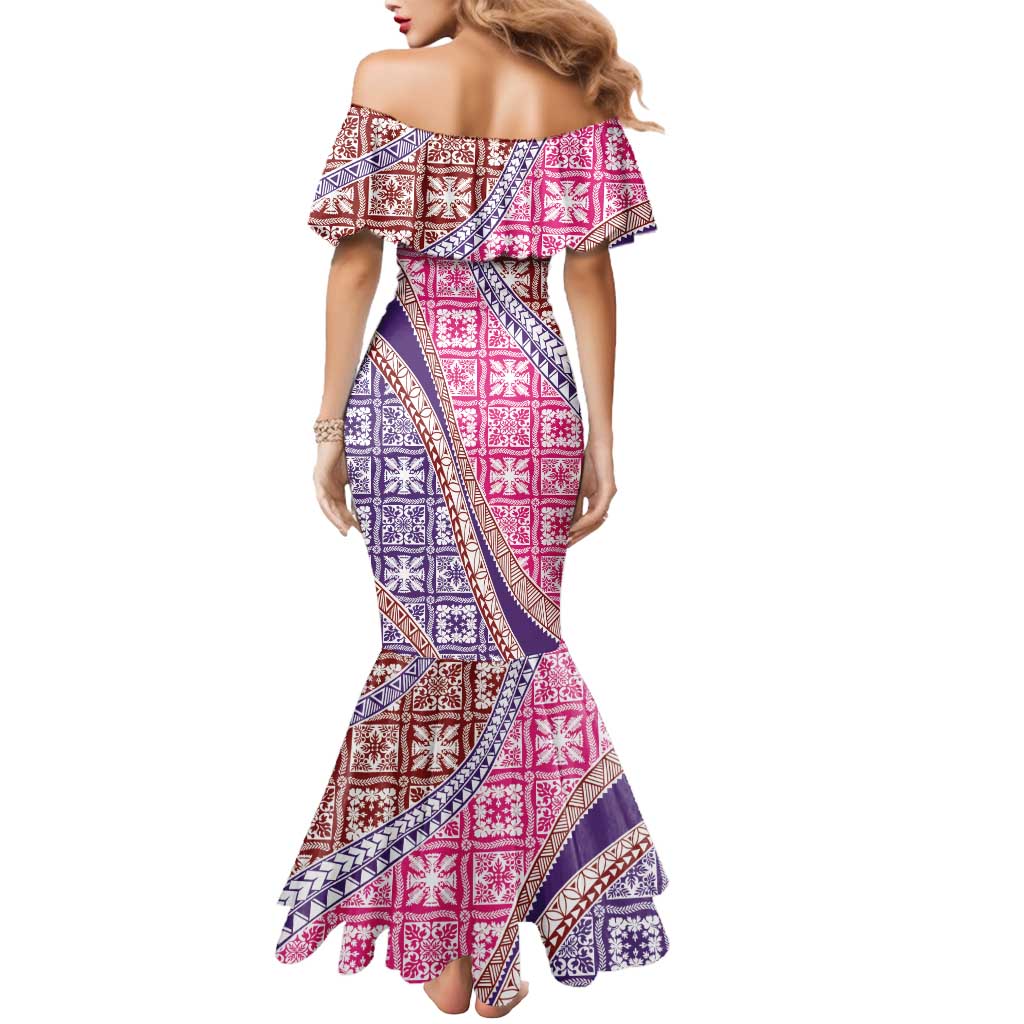 Hawaiian Quilt Pattern Mermaid Dress Sweet Color Mixed LT01 - Polynesian Pride