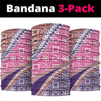 Hawaiian Quilt Pattern Neck Gaiter Sweet Color Mixed LT01 package One Size: 25*50cm Pink - Polynesian Pride
