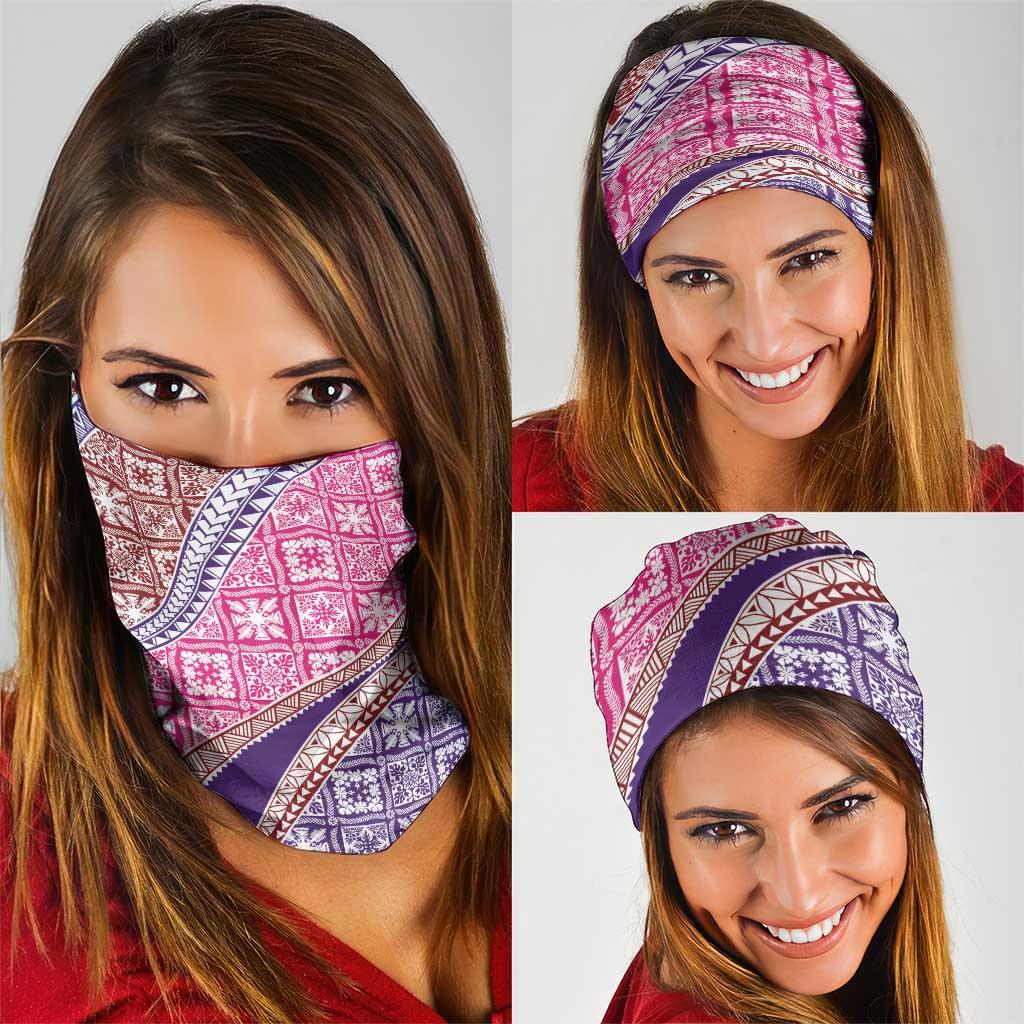Hawaiian Quilt Pattern Neck Gaiter Sweet Color Mixed LT01 - Polynesian Pride