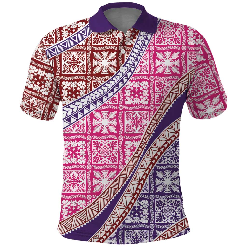 Hawaiian Quilt Pattern Polo Shirt Sweet Color Mixed - Polynesian Pride