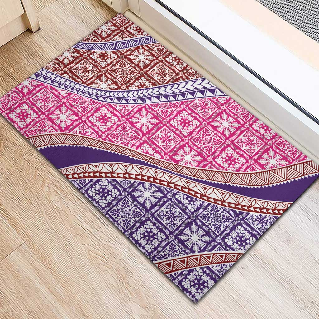 Hawaiian Quilt Pattern Rubber Doormat Sweet Color Mixed LT01 - Polynesian Pride