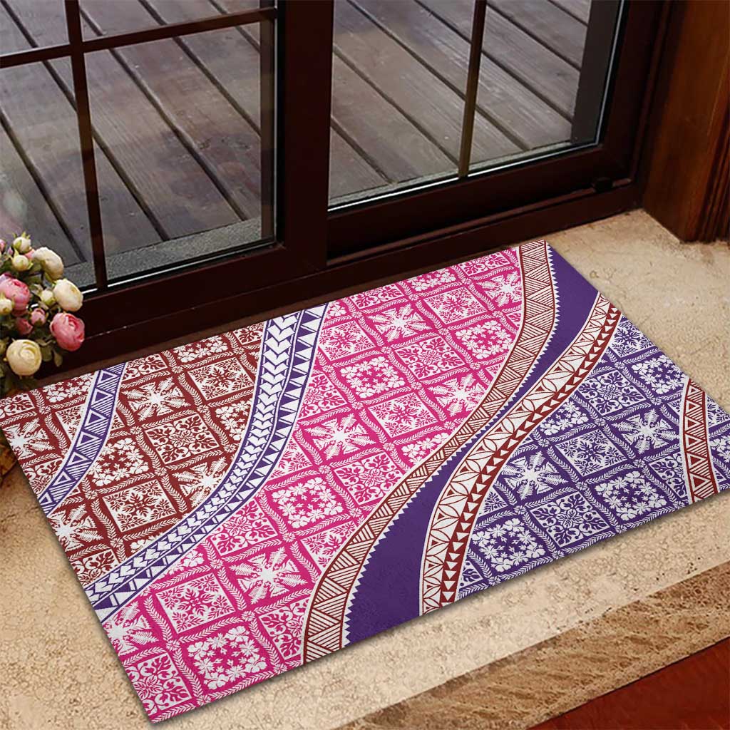 Hawaiian Quilt Pattern Rubber Doormat Sweet Color Mixed LT01 - Polynesian Pride