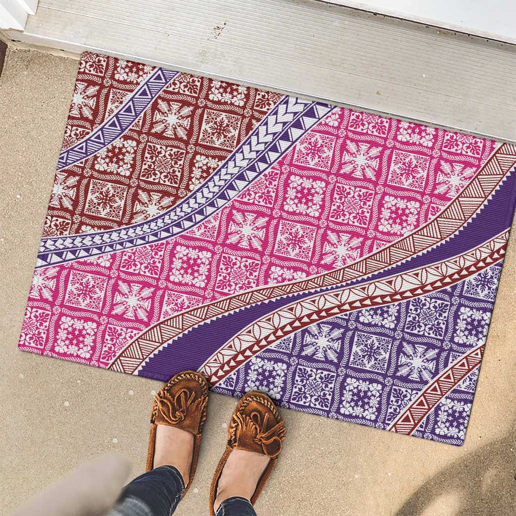 Hawaiian Quilt Pattern Rubber Doormat Sweet Color Mixed LT01 - Polynesian Pride