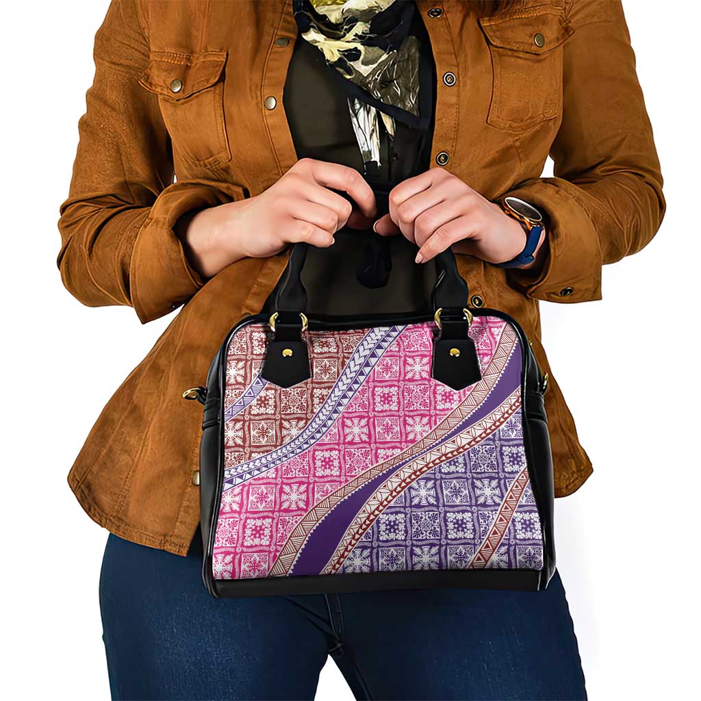 Hawaiian Quilt Pattern Shoulder Handbag Sweet Color Mixed - Polynesian Pride