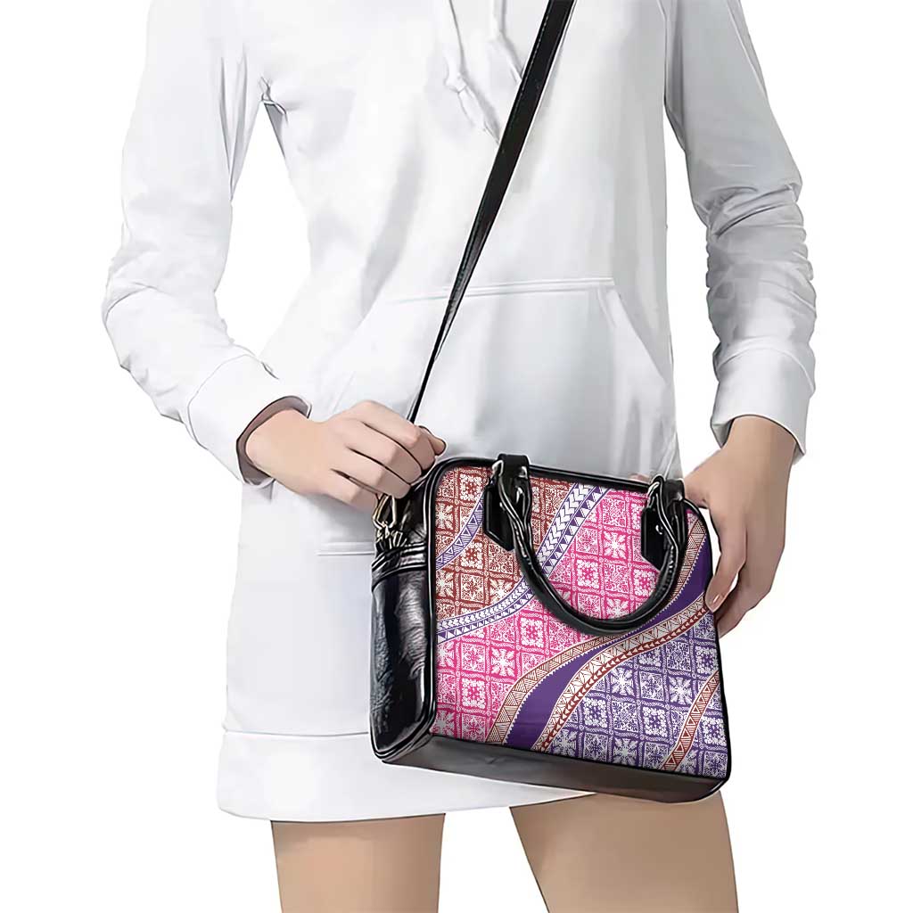 Hawaiian Quilt Pattern Shoulder Handbag Sweet Color Mixed - Polynesian Pride