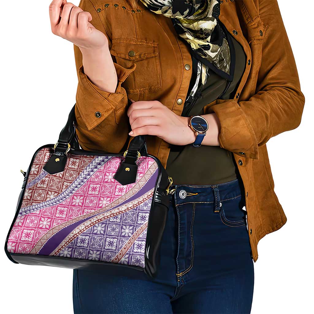 Hawaiian Quilt Pattern Shoulder Handbag Sweet Color Mixed - Polynesian Pride