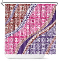 Hawaiian Quilt Pattern Shower Curtain Sweet Color Mixed LT01 Pink - Polynesian Pride