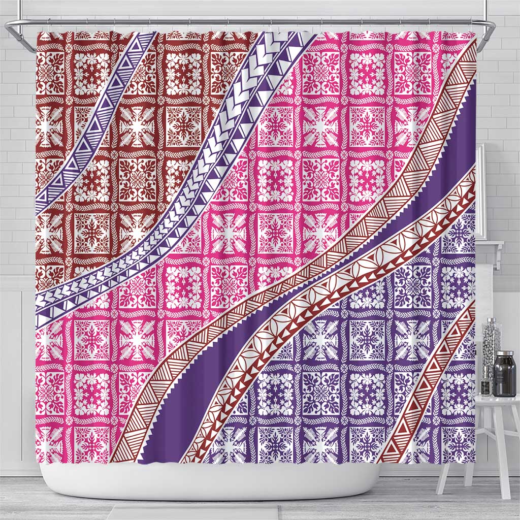 Hawaiian Quilt Pattern Shower Curtain Sweet Color Mixed LT01 - Polynesian Pride