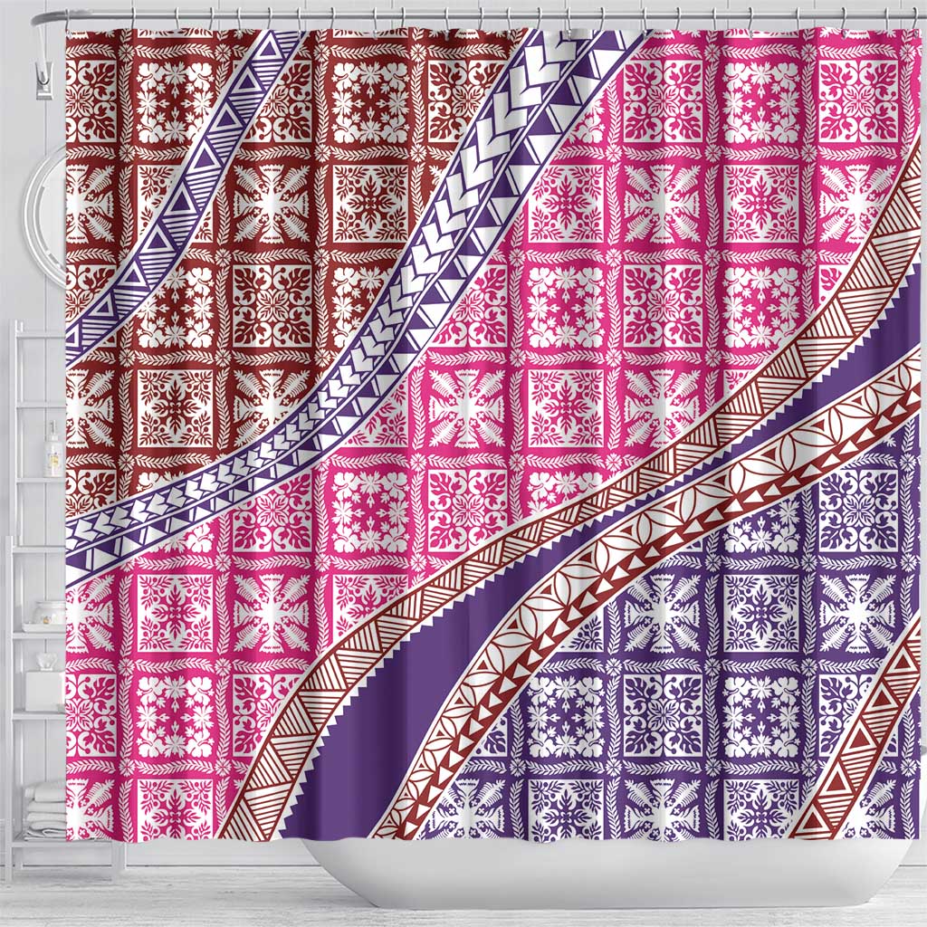 Hawaiian Quilt Pattern Shower Curtain Sweet Color Mixed LT01 - Polynesian Pride