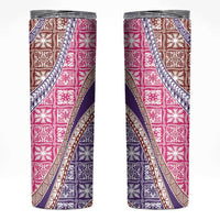 Hawaiian Quilt Pattern Skinny Tumbler Sweet Color Mixed LT01 Pink - Polynesian Pride