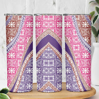 Hawaiian Quilt Pattern Skinny Tumbler Sweet Color Mixed LT01 - Polynesian Pride