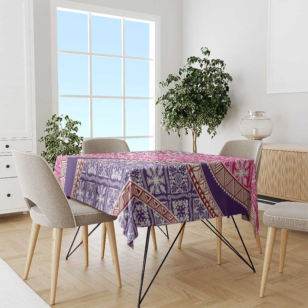 Hawaiian Quilt Pattern Tablecloth Sweet Color Mixed - Polynesian Pride