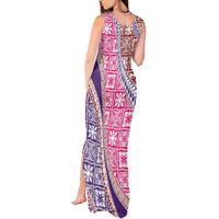 Hawaiian Quilt Pattern Tank Maxi Dress Sweet Color Mixed - Polynesian Pride
