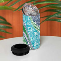 Hawaiian Quilt Pattern 4 in 1 Can Cooler Tumbler Fresh Color Mixed LT01 - Polynesian Pride