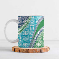 Hawaiian Quilt Pattern Ceramic Mug Fresh Color Mixed LT01 Green - Polynesian Pride