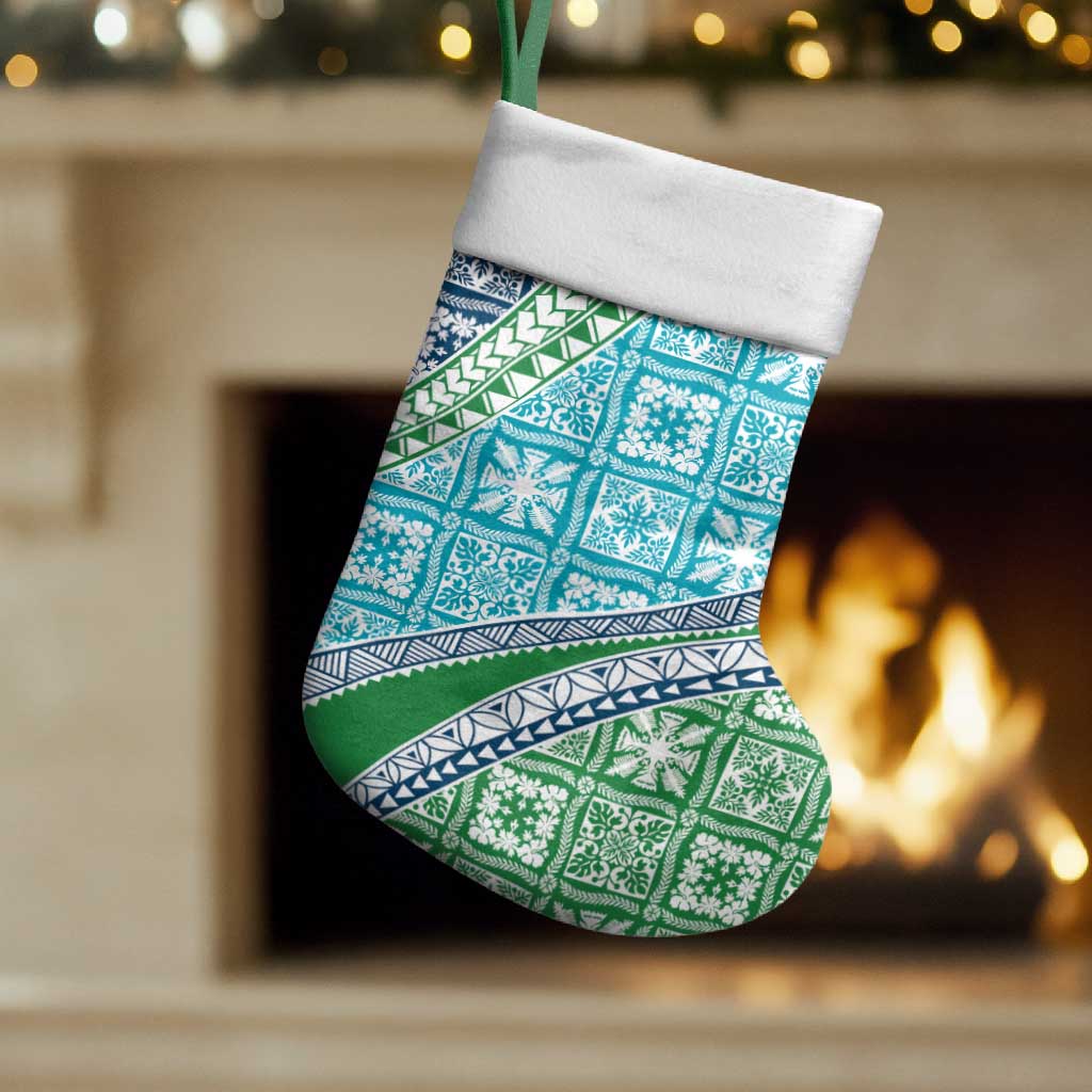 Hawaiian Quilt Pattern Christmas Stocking Fresh Color Mixed - Polynesian Pride