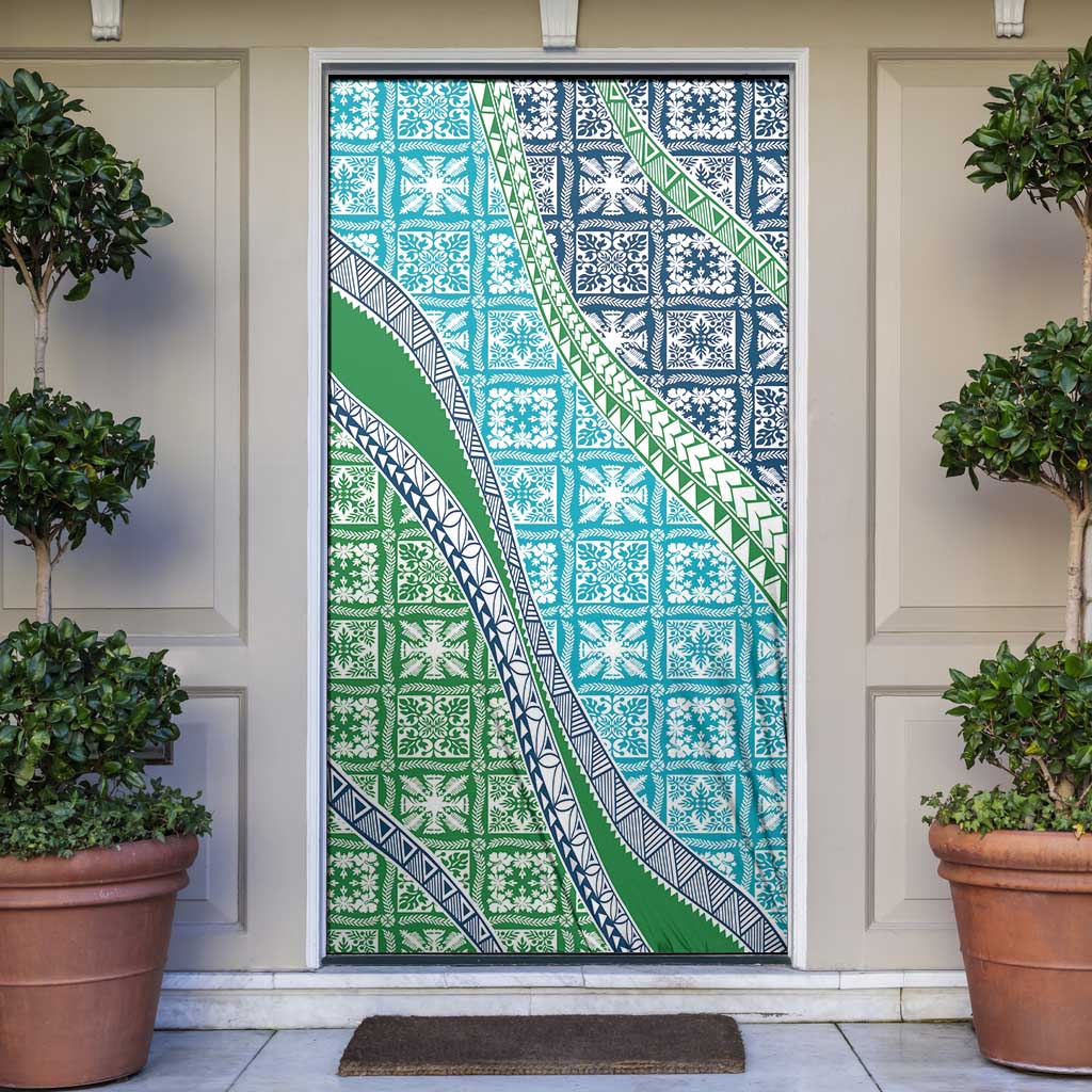 Hawaiian Quilt Pattern Door Cover Fresh Color Mixed LT01 Green - Polynesian Pride